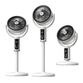 E2 Akku-Standventilator mit Licht | Fernbedienung, 16 Std. Akkulaufzeit, extrem leise
