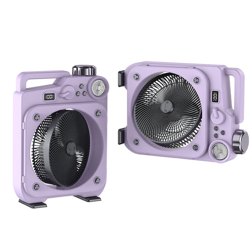 E5 Portable oscillating fan with LED light