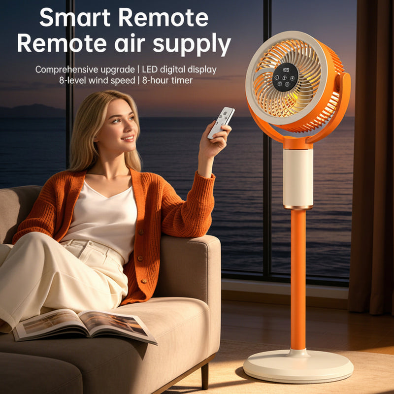 E3 Kabelloser Standventilator | Smart Touch, 16 Std. Akku, Fernbedienung