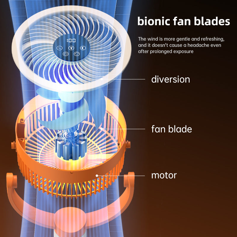 E3 Kabelloser Standventilator | Smart Touch, 16 Std. Akku, Fernbedienung