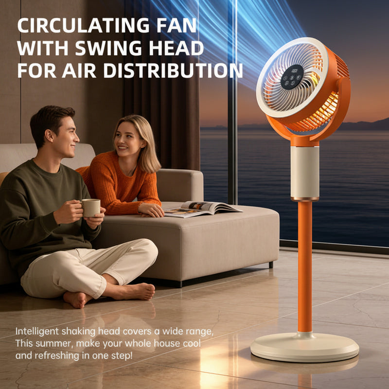 E3 Kabelloser Standventilator | Smart Touch, 16 Std. Akku, Fernbedienung