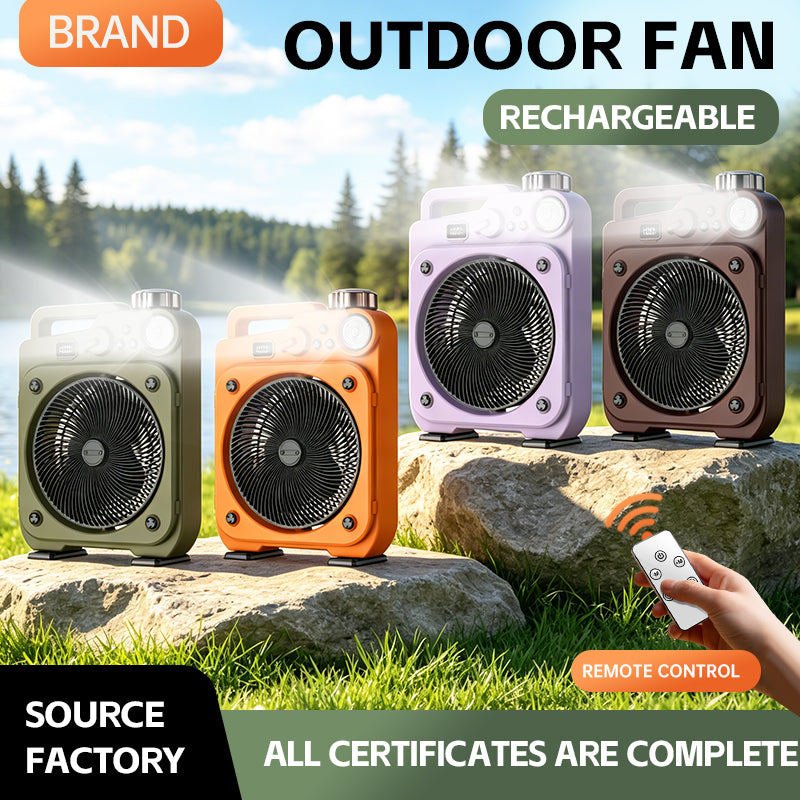 E5 Portable oscillating fan with LED light