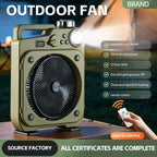 E5 Portable oscillating fan with LED light