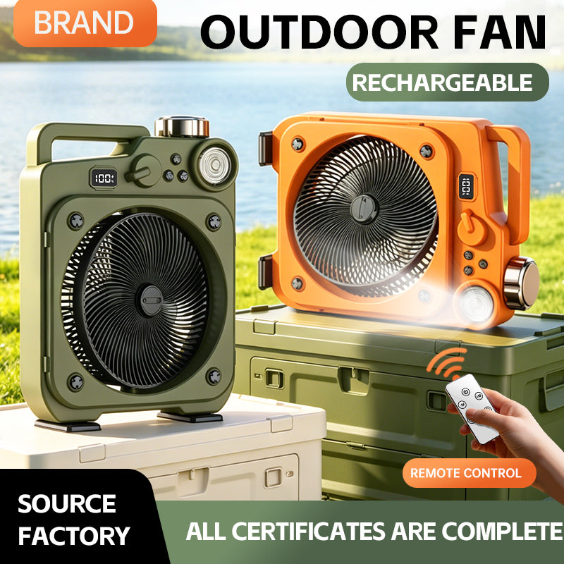 E5 Portable oscillating fan with LED light