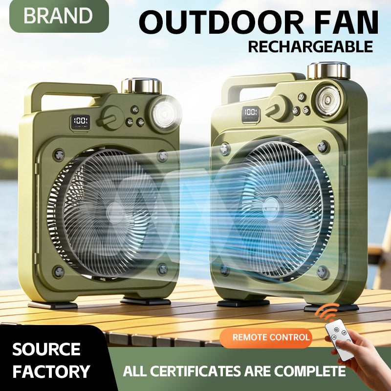 E5 Portable oscillating fan with LED light