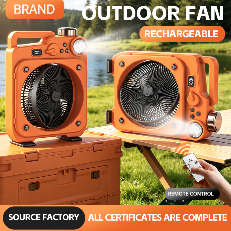 E5 Portable oscillating fan with LED light