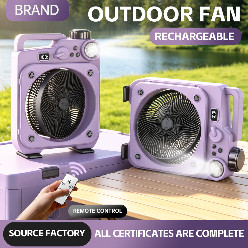E5 Portable oscillating fan with LED light