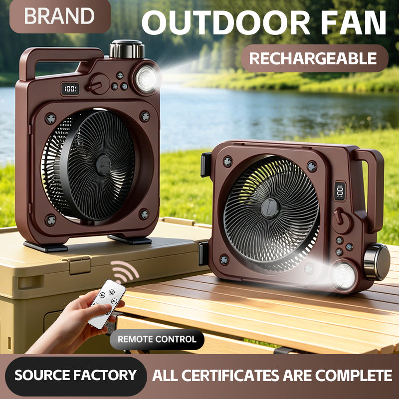E5 Portable oscillating fan with LED light
