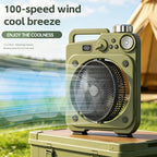 E5 Portable oscillating fan with LED light