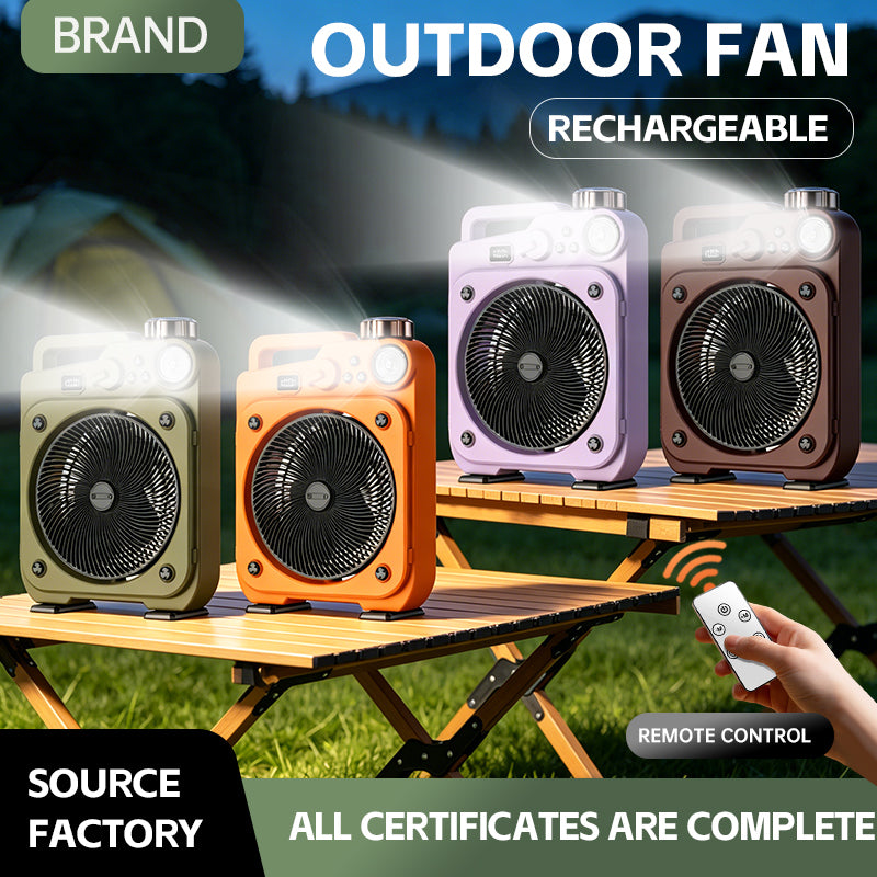 E5 Portable oscillating fan with LED light