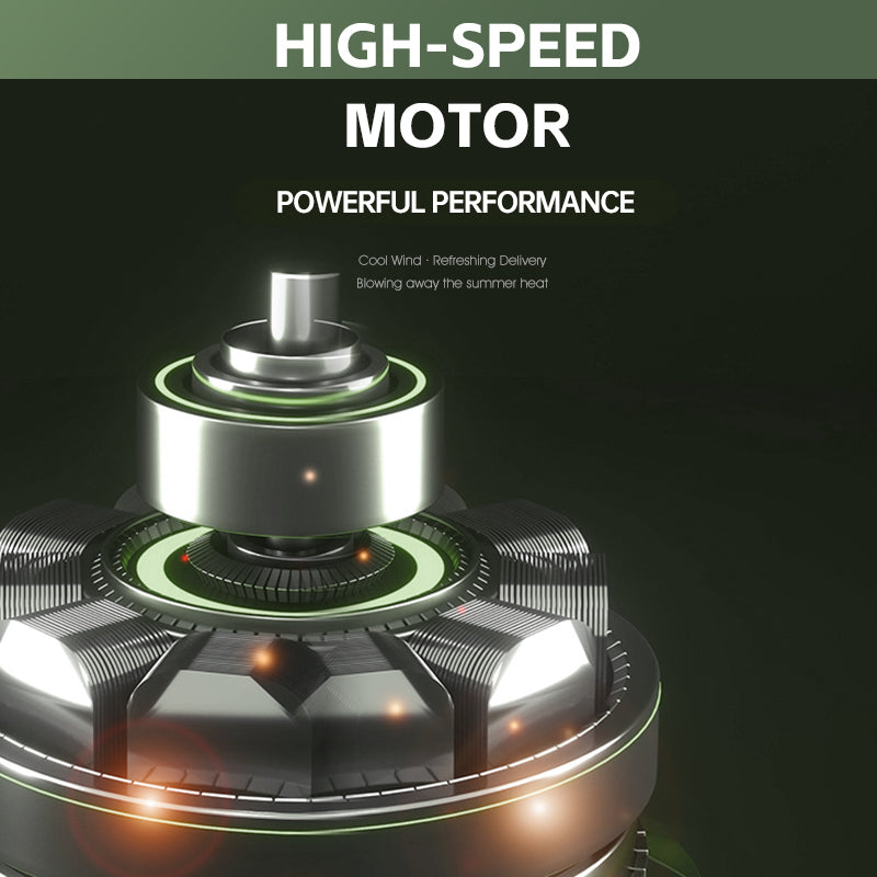 E5 Portable oscillating fan with LED light