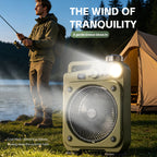 E5 Portable oscillating fan with LED light