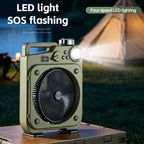 E5 Portable oscillating fan with LED light