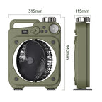 E5 Portable oscillating fan with LED light