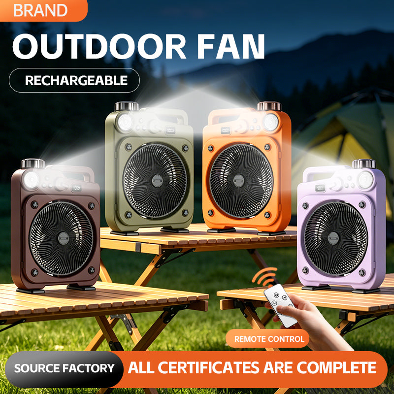 E5 Portable oscillating fan with LED light