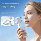 W11 Faltbarer Handventilator | 188g, 4 Geschwindigkeiten, LED-Licht, USB wiederaufladbar