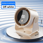 W12 Tragbarer Bürolüfter | 366g, Ultra-Energiesparend, Digitalanzeige, USB