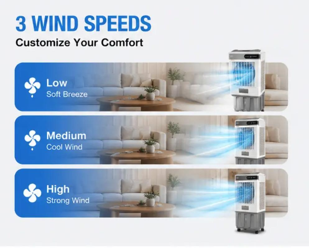 W6 Large Industrial-grade Air Cooler with Super-strong Cooling