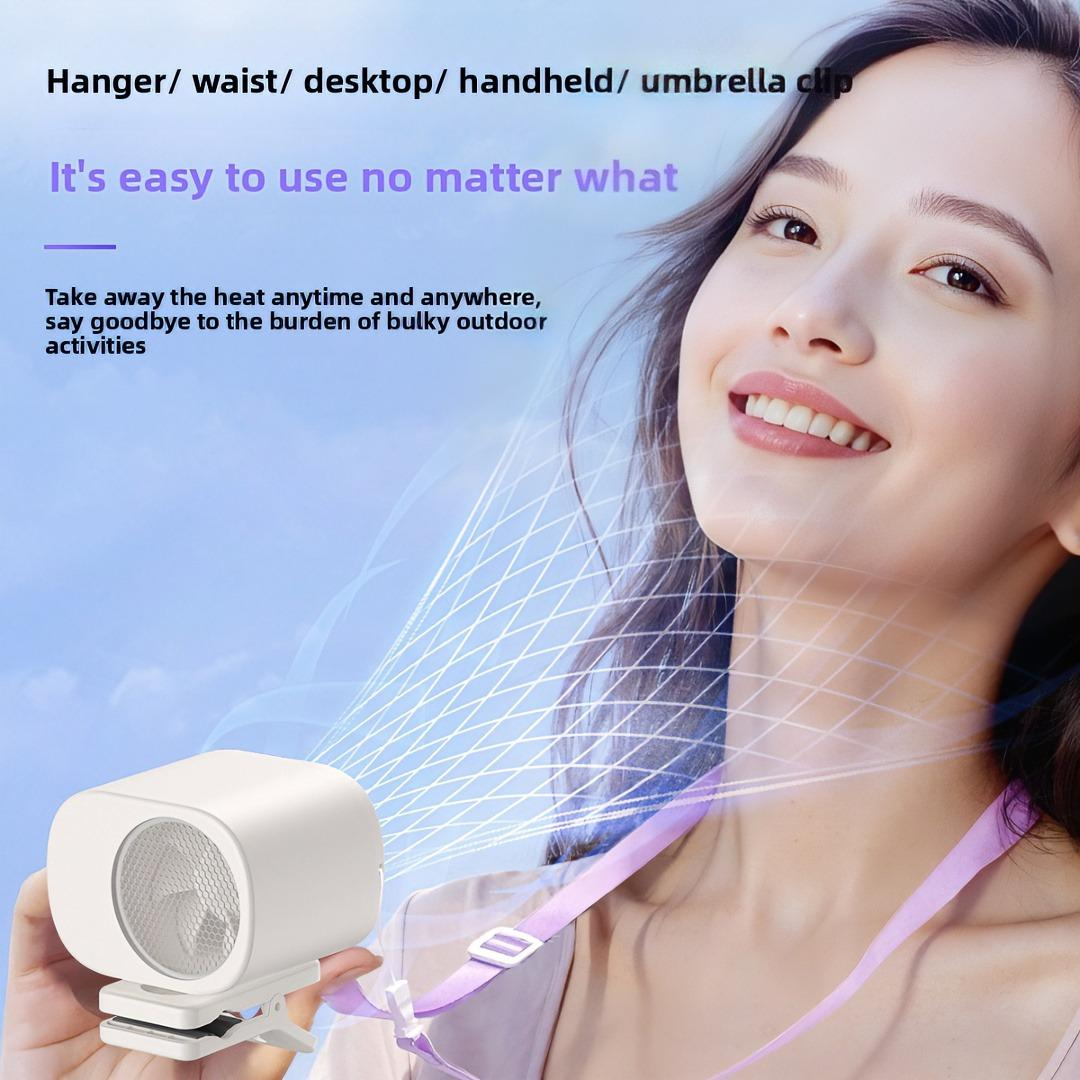 W10 Portable Mini Fan  Outdoor USB Rechargeable Wearable