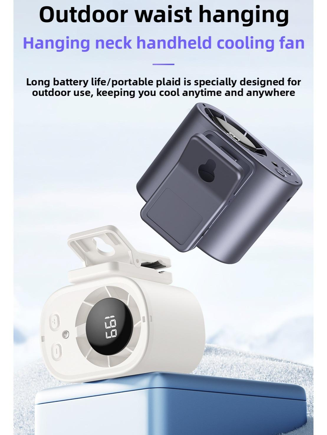 W10 Portable Mini Fan  Outdoor USB Rechargeable Wearable