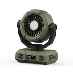 W8 Outdoor Camping-Ventilator | LED-Licht, 8 Stunden Akkulaufzeit, Fernbedienung, kabellos